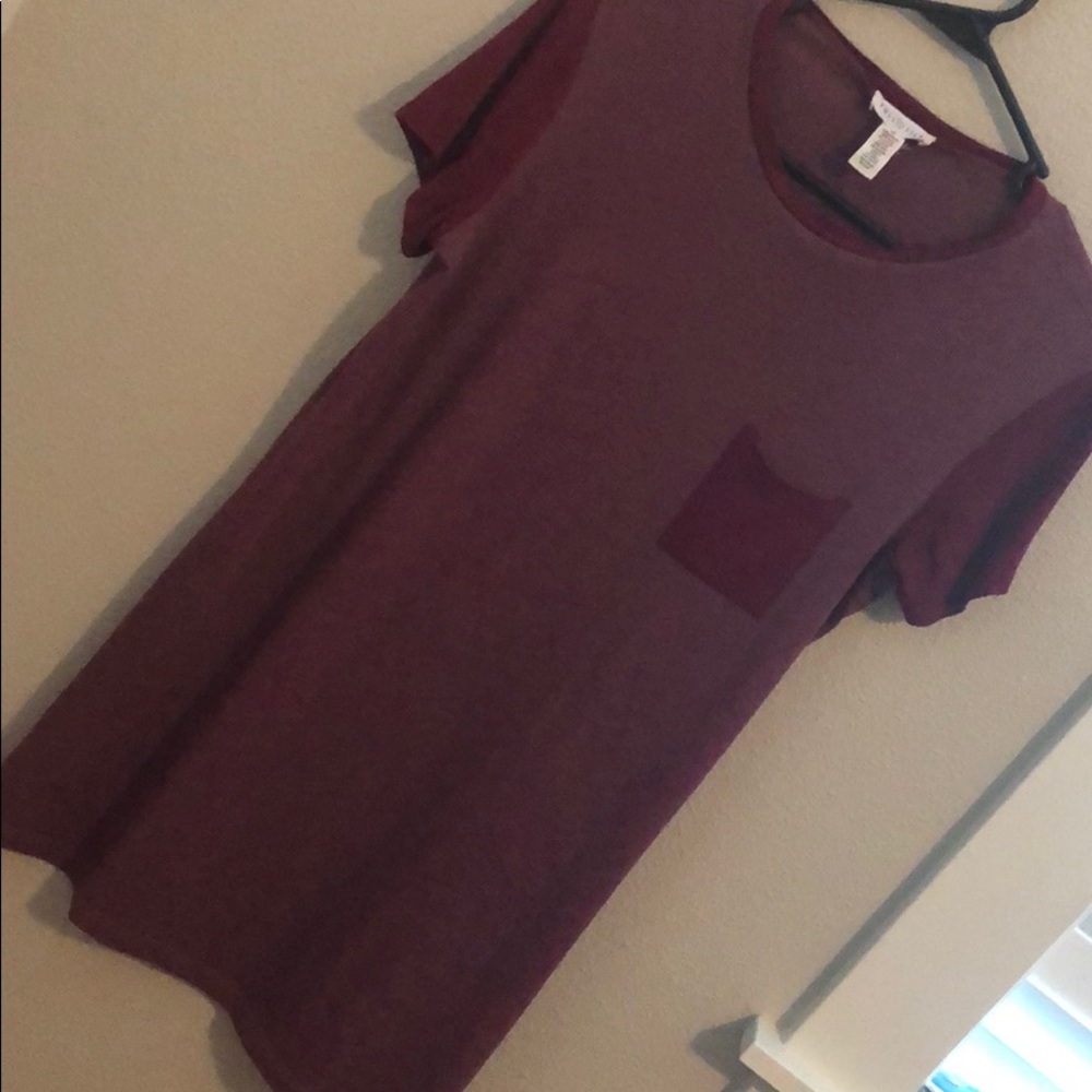 Heather red t shirt dress